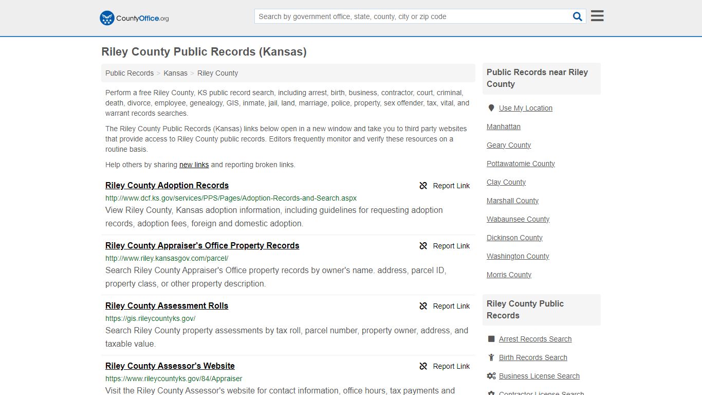 Public Records - Riley County, KS (Business, Criminal, GIS, Property ...