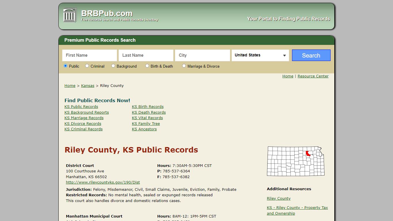 Riley County Public Records | Search Kansas Government Databases - BRB Pub