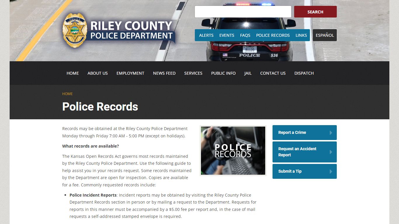 Police Records | Riley County Police Department